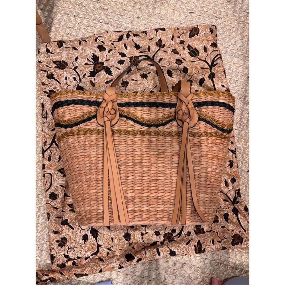 Nearly NEW Ulla Johnson Surfside Straw Basket Tote Bag $495 - Picture 3 of 9
